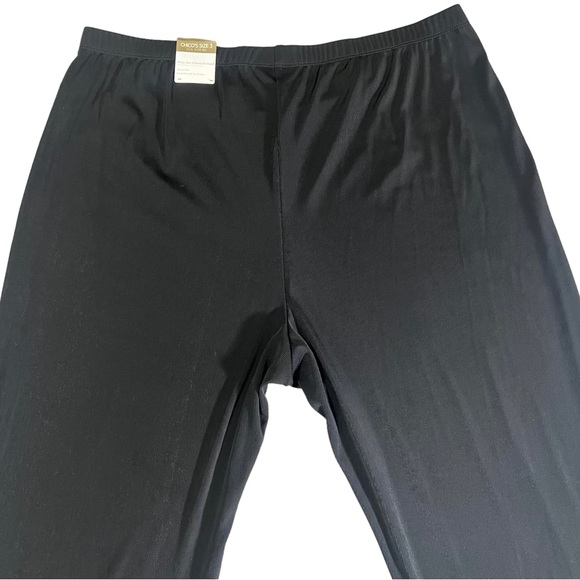 Chico’s Black Pull On Straight Pants Size 3 (16 US) Traveler style - Picture 5 of 14